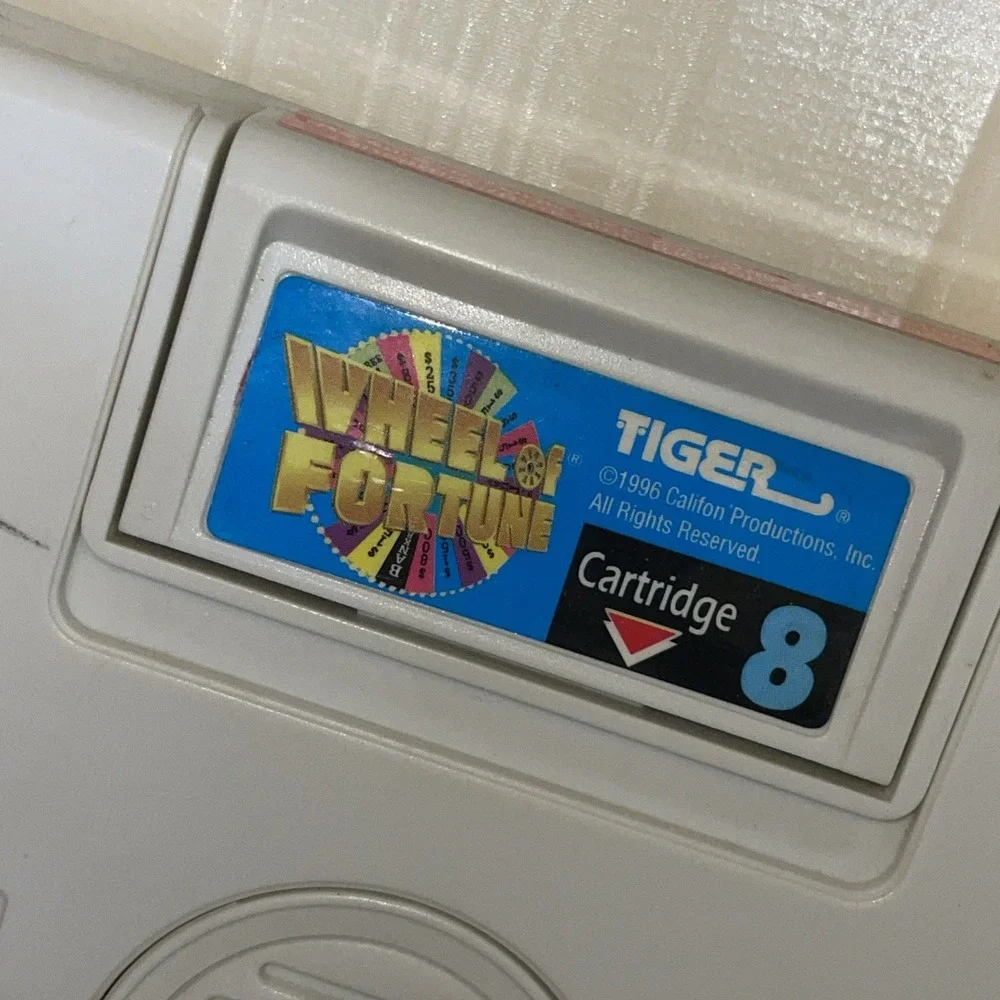 Vintage 1996 Wheel of Fortune Tiger Electronic Handheld Game #8 Cartridge Works